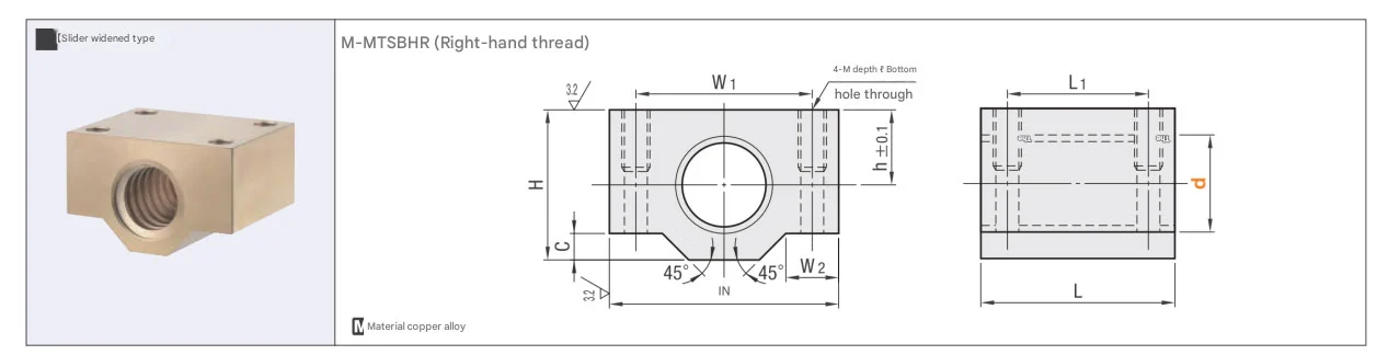 Brass Trapezoidal Screw Nut